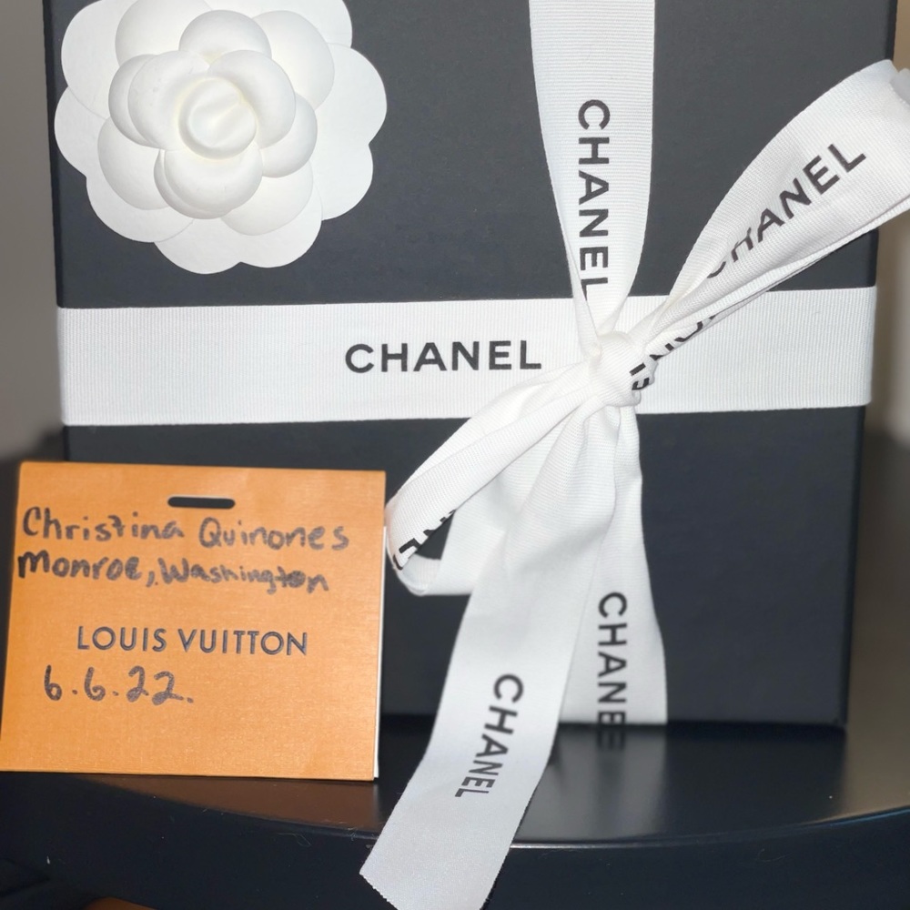 CHANEL Nylon Grosgrain Clutch with Chain